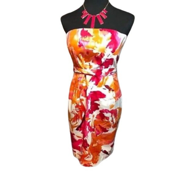 Calvin Klein Dresses & Skirts - Calvin Klein Strapless Watercolor Dress Sz 4